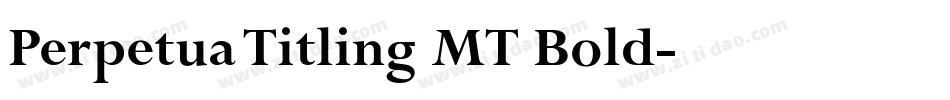 Perpetua Titling MT Bold字体转换